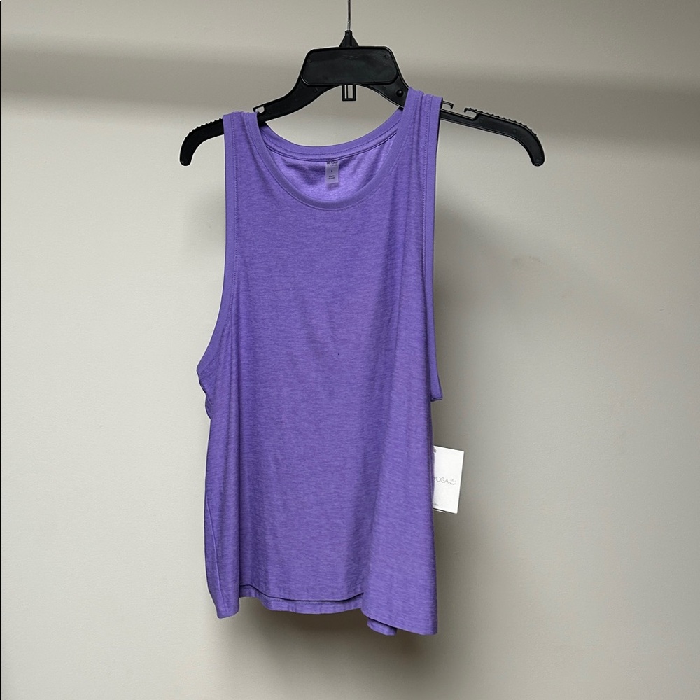 Beyond yoga rebalance muscle tank bright amethyst heather